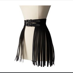 BCBG MaxAzria Contour Fringe Waist Belt